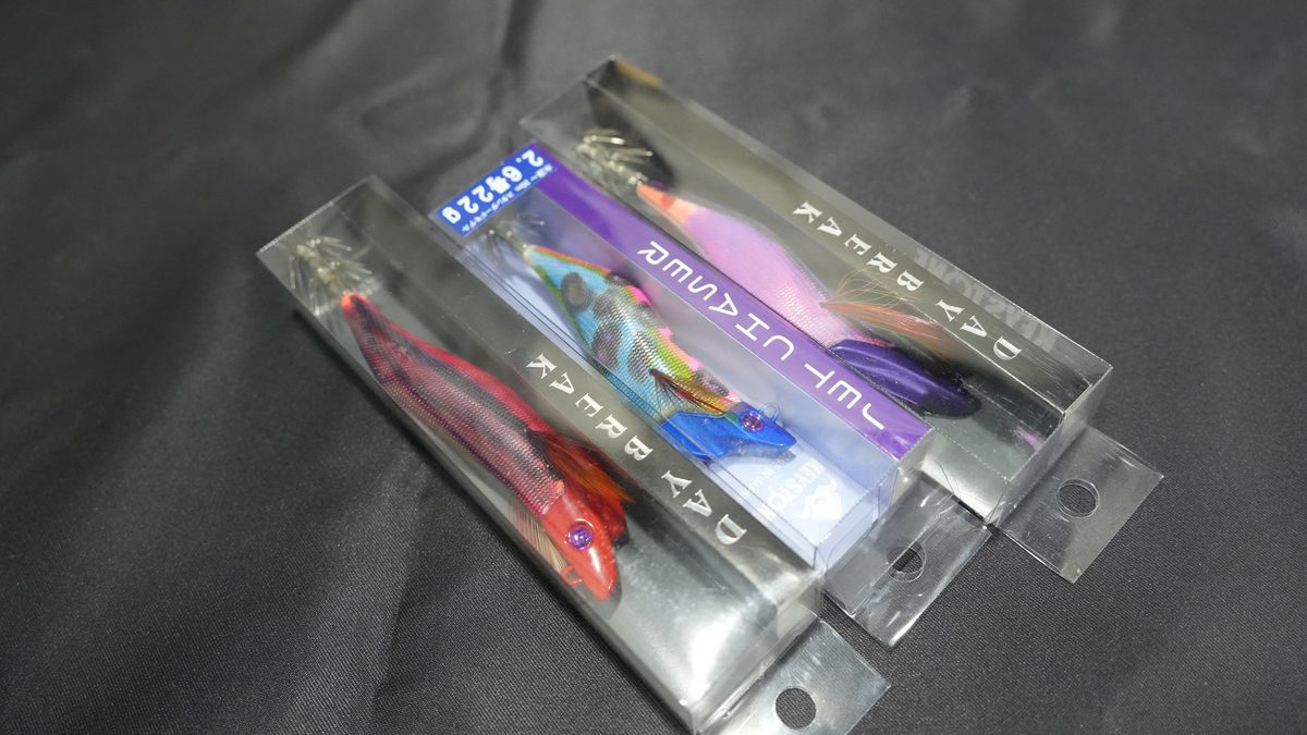 エギ塗り体験で完成したオリジナルカラーエギ